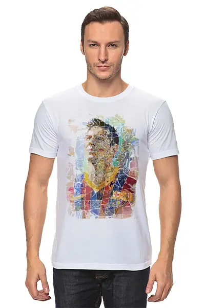 Заказать мужскую футболку в Москве. Футболка классическая Месси от CoolDesign - готовые дизайны и нанесение принтов.