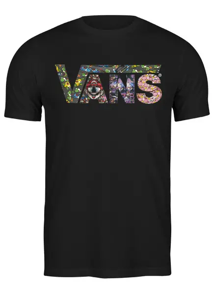 Заказать мужскую футболку в Москве. Футболка классическая Vans off the wall от T-shirt print  - готовые дизайны и нанесение принтов.