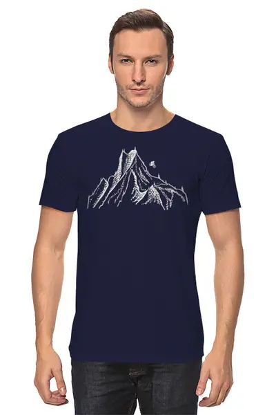 Заказать мужскую футболку в Москве. Футболка классическая Downhill от oneredfoxstore@gmail.com - готовые дизайны и нанесение принтов.