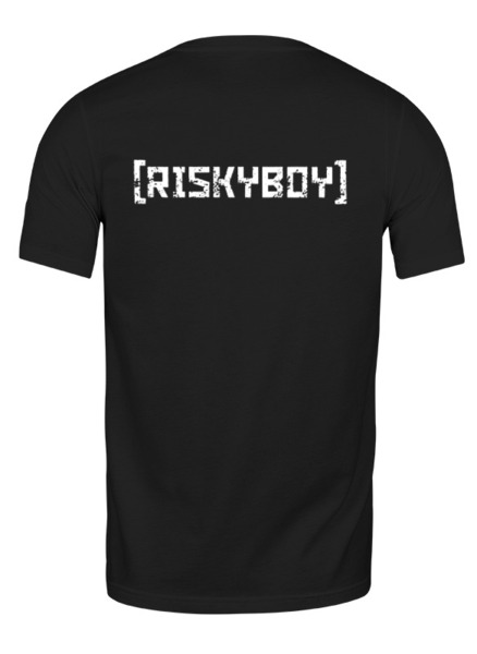 Заказать мужскую футболку в Москве. Футболка классическая RISKYBOY NBRANDO от Илья Зайцев - готовые дизайны и нанесение принтов.