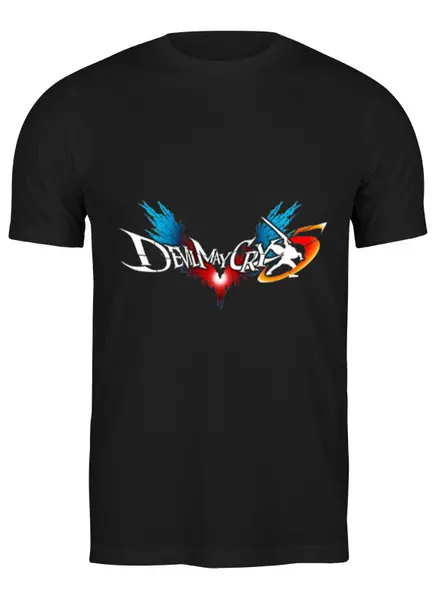 Заказать мужскую футболку в Москве. Футболка классическая DEVIL MAY CRY от robus - готовые дизайны и нанесение принтов.