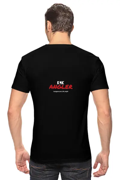 Заказать мужскую футболку в Москве. Футболка классическая _K4K_angler от _K4K_angler - готовые дизайны и нанесение принтов.