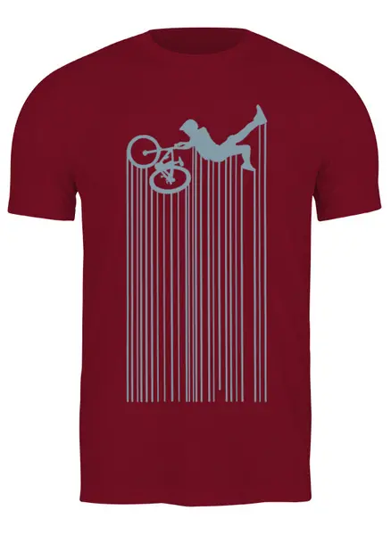 Заказать мужскую футболку в Москве. Футболка классическая Mountain Bike от oneredfoxstore@gmail.com - готовые дизайны и нанесение принтов.