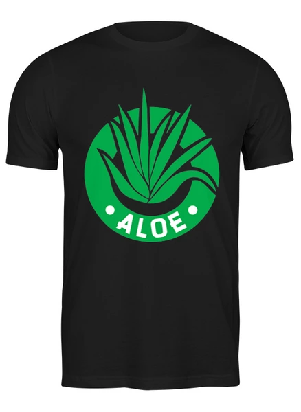Заказать мужскую футболку в Москве. Футболка классическая Алоэ - Aloe от skynatural - готовые дизайны и нанесение принтов.
