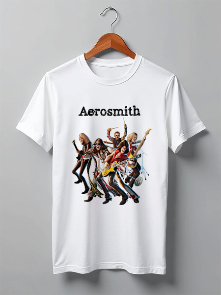 Заказать мужскую футболку в Москве. Футболка классическая Aerosmith от Fedor - готовые дизайны и нанесение принтов.