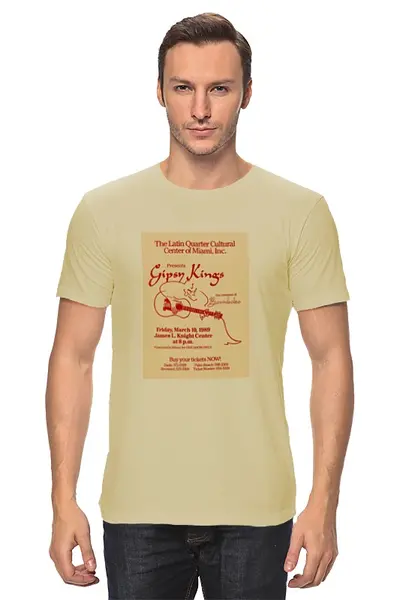 Заказать мужскую футболку в Москве. Футболка классическая Gipsy Kings от Виктор Гришин - готовые дизайны и нанесение принтов.