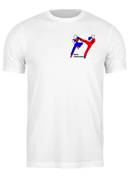 Заказать мужскую футболку в Москве. Футболка классическая сават французкий бокс от seversk2 - готовые дизайны и нанесение принтов.