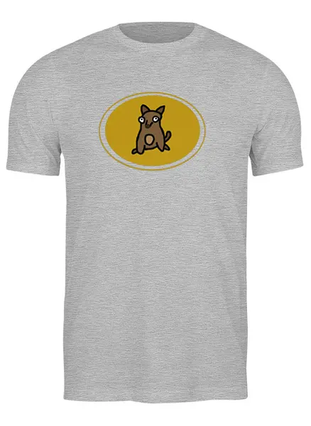 Заказать мужскую футболку в Москве. Футболка классическая собачка от Rafflostart Karle - готовые дизайны и нанесение принтов.