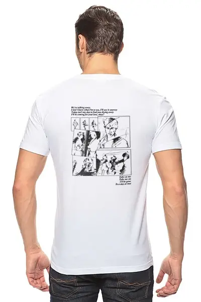 Заказать мужскую футболку в Москве. Футболка классическая a-ha / Take On Me от OEX design - готовые дизайны и нанесение принтов.