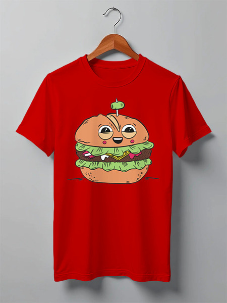 Заказать мужскую футболку в Москве. Футболка классическая Burgers от oneredfoxstore@gmail.com - готовые дизайны и нанесение принтов.