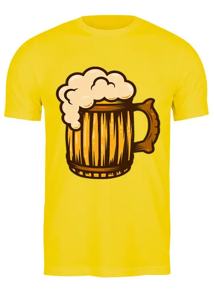 Заказать мужскую футболку в Москве. Футболка классическая  Пиво пенное от ПРИНТЫ ПЕЧАТЬ  - готовые дизайны и нанесение принтов.