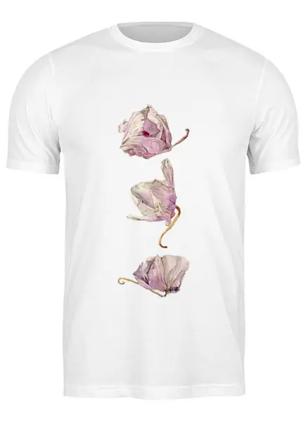 Заказать мужскую футболку в Москве. Футболка классическая орхидея высушеная Phalaenopsis от okonit - готовые дизайны и нанесение принтов.