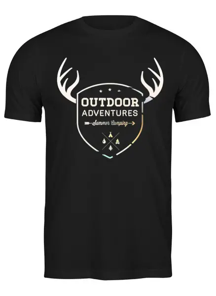 Заказать мужскую футболку в Москве. Футболка классическая Mountains от oneredfoxstore@gmail.com - готовые дизайны и нанесение принтов.