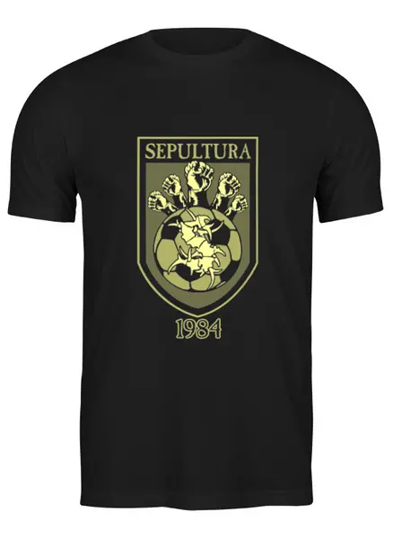 Заказать мужскую футболку в Москве. Футболка классическая Sepultura от geekbox - готовые дизайны и нанесение принтов.
