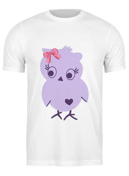 Заказать мужскую футболку в Москве. Футболка классическая Фиолетовая птичка от Петр Золотухин - готовые дизайны и нанесение принтов.