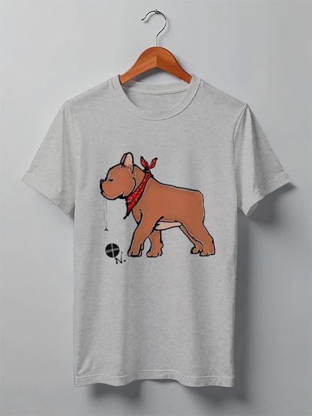 Заказать мужскую футболку в Москве. Футболка классическая Bull_doG от wi-steria - готовые дизайны и нанесение принтов.