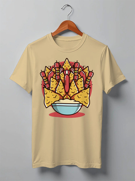 Заказать мужскую футболку в Москве. Футболка классическая Burgers от oneredfoxstore@gmail.com - готовые дизайны и нанесение принтов.