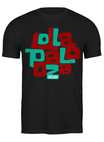 Заказать мужскую футболку в Москве. Футболка классическая Lollapalooza Chicago от MInMlz - готовые дизайны и нанесение принтов.