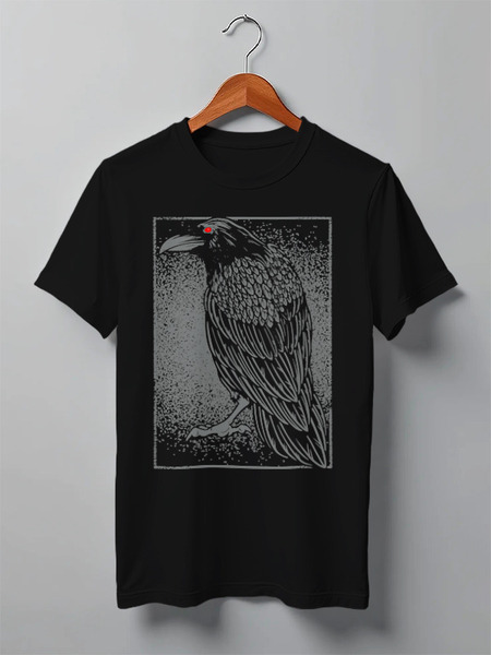 Заказать мужскую футболку в Москве. Футболка классическая ✠RAVEN✠ от balden - готовые дизайны и нанесение принтов.