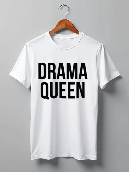 Заказать мужскую футболку в Москве. Футболка классическая Drama queen от Vasilixa - готовые дизайны и нанесение принтов.