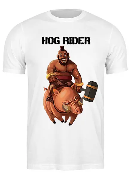 Заказать мужскую футболку в Москве. Футболка классическая Hog rider (Clash of Clans) от GGnews  - готовые дизайны и нанесение принтов.