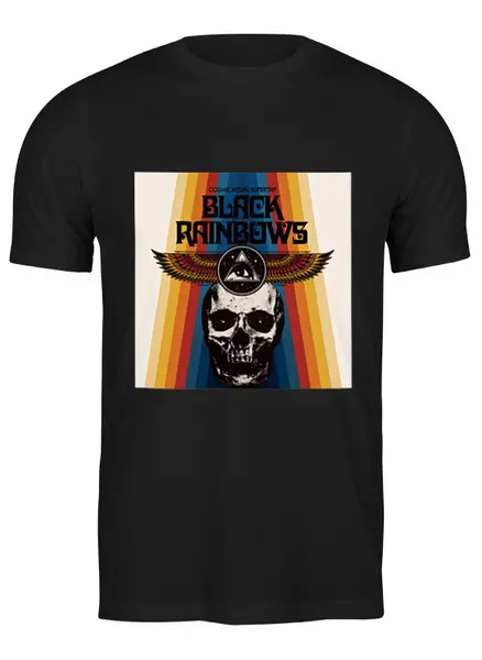 Заказать мужскую футболку в Москве. Футболка классическая Black Rainbows от Fedor - готовые дизайны и нанесение принтов.