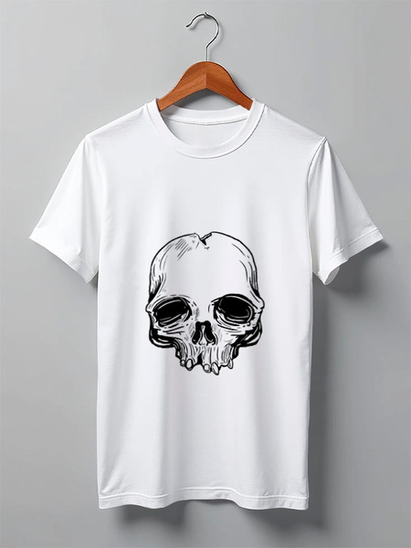 Заказать мужскую футболку в Москве. Футболка классическая Skull от zen4@bk.ru - готовые дизайны и нанесение принтов.