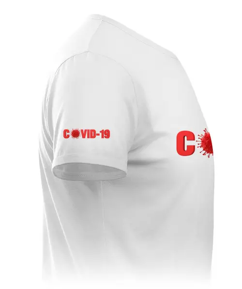 Заказать мужскую футболку в Москве. Футболка классическая COVID - 19 от robus - готовые дизайны и нанесение принтов.