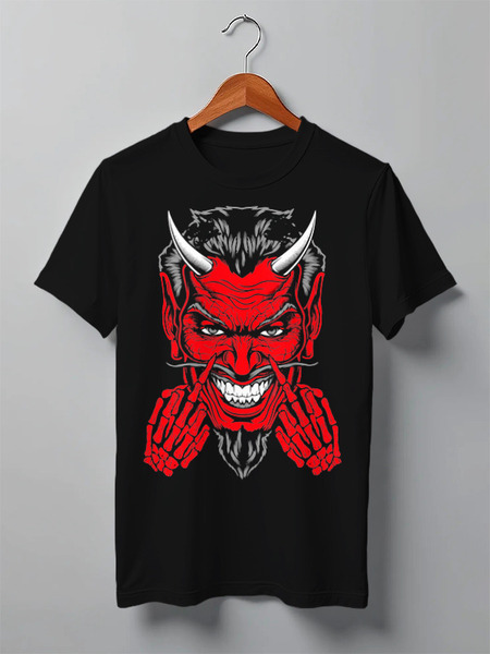 Заказать мужскую футболку в Москве. Футболка классическая DEMON от balden - готовые дизайны и нанесение принтов.