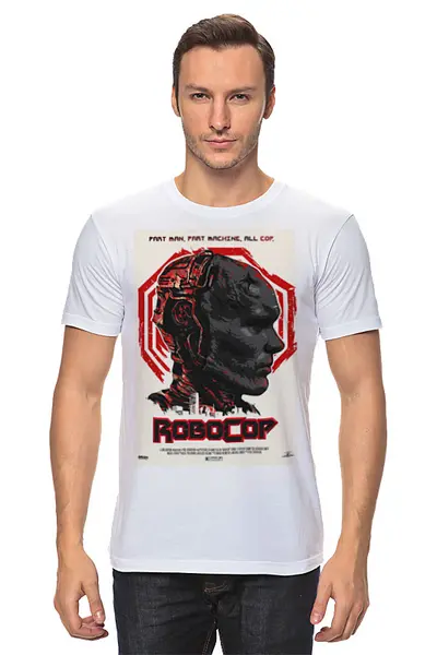 Заказать мужскую футболку в Москве. Футболка классическая Робокоп / RoboCop от kino.printio.ru - готовые дизайны и нанесение принтов.