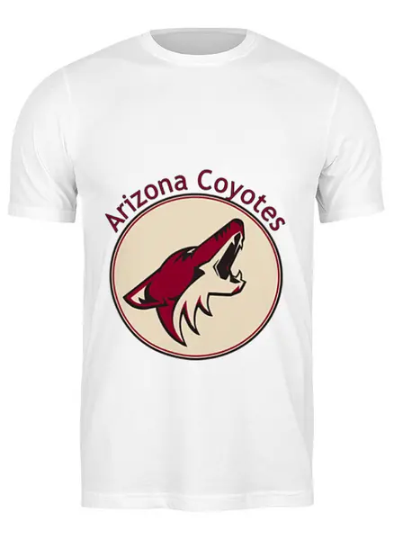 Заказать мужскую футболку в Москве. Футболка классическая Arizona Coyotes от kspsshop - готовые дизайны и нанесение принтов.
