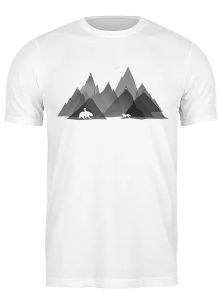 Заказать мужскую футболку в Москве. Футболка классическая Mountains Friends от oneredfoxstore@gmail.com - готовые дизайны и нанесение принтов.