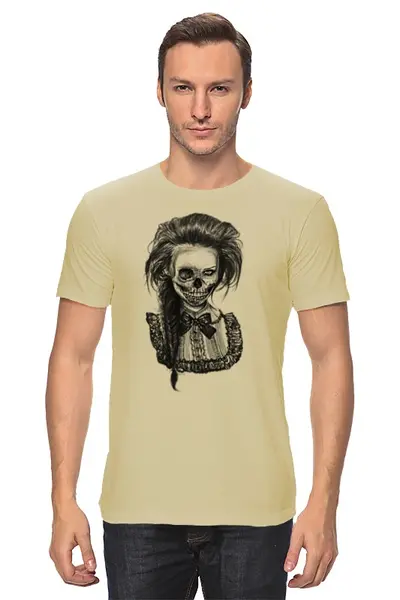 Заказать мужскую футболку в Москве. Футболка классическая Zombie Girl от Leichenwagen - готовые дизайны и нанесение принтов.