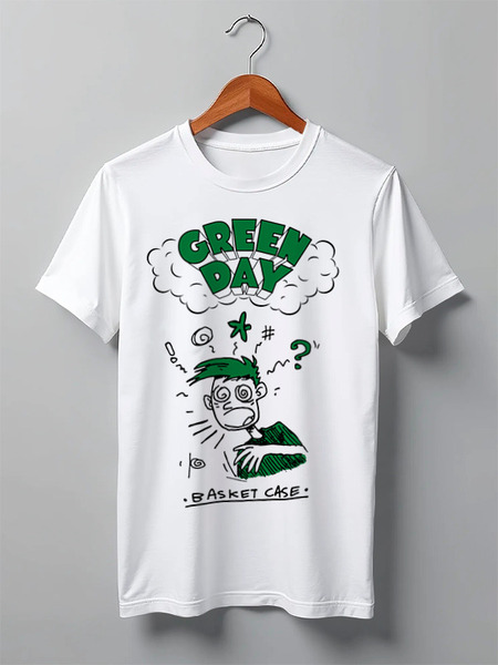 Заказать мужскую футболку в Москве. Футболка классическая Green Day от geekbox - готовые дизайны и нанесение принтов.