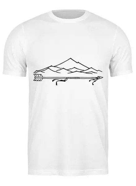 Заказать мужскую футболку в Москве. Футболка классическая Горы горы от ideboshir - готовые дизайны и нанесение принтов.