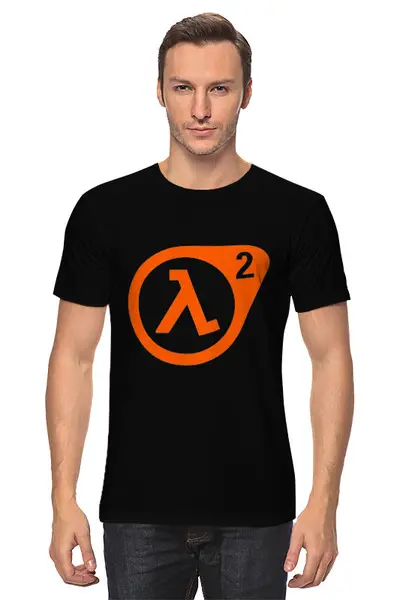 Заказать мужскую футболку в Москве. Футболка классическая HALF LIFE от robus - готовые дизайны и нанесение принтов.