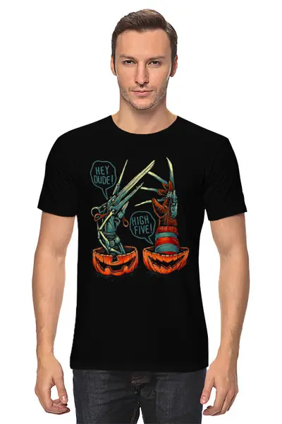 Заказать мужскую футболку в Москве. Футболка классическая Ужастик от T-shirt print  - готовые дизайны и нанесение принтов.