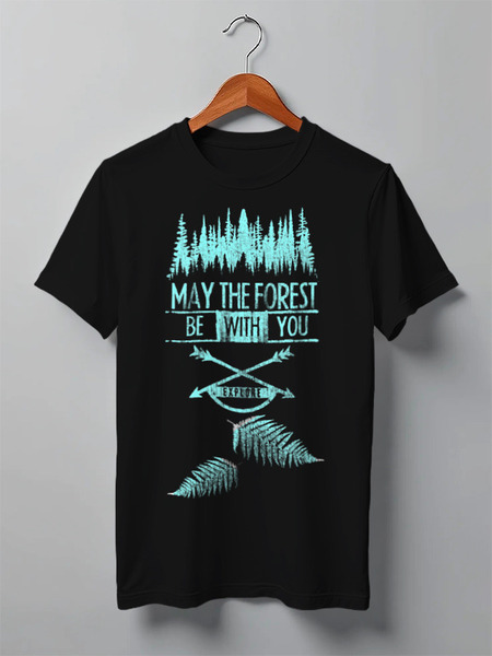 Заказать мужскую футболку в Москве. Футболка классическая Forest от oneredfoxstore@gmail.com - готовые дизайны и нанесение принтов.