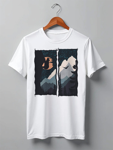Заказать мужскую футболку в Москве. Футболка классическая Wild Climber от oneredfoxstore@gmail.com - готовые дизайны и нанесение принтов.