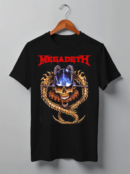 Заказать мужскую футболку в Москве. Футболка классическая Megadeth от Leichenwagen - готовые дизайны и нанесение принтов.