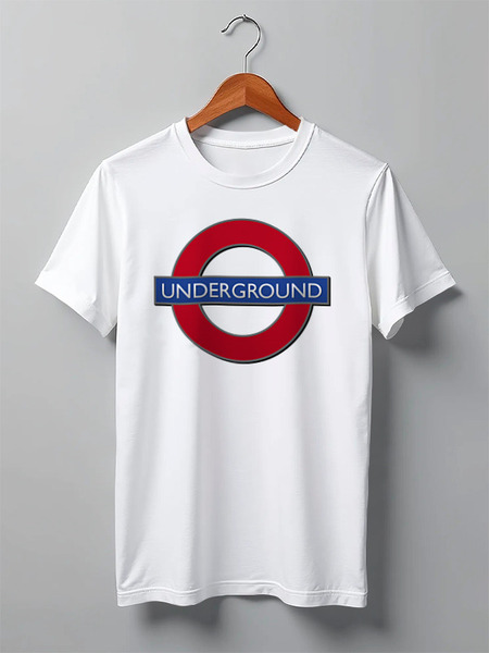 Заказать мужскую футболку в Москве. Футболка классическая ☮The London Underground☮ от balden - готовые дизайны и нанесение принтов.