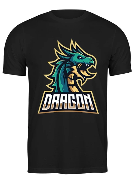 Заказать мужскую футболку в Москве. Футболка классическая Dragon от skynatural - готовые дизайны и нанесение принтов.