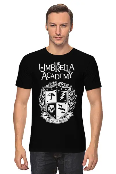 Заказать мужскую футболку в Москве. Футболка классическая Академия Амбрелла от geekbox - готовые дизайны и нанесение принтов.