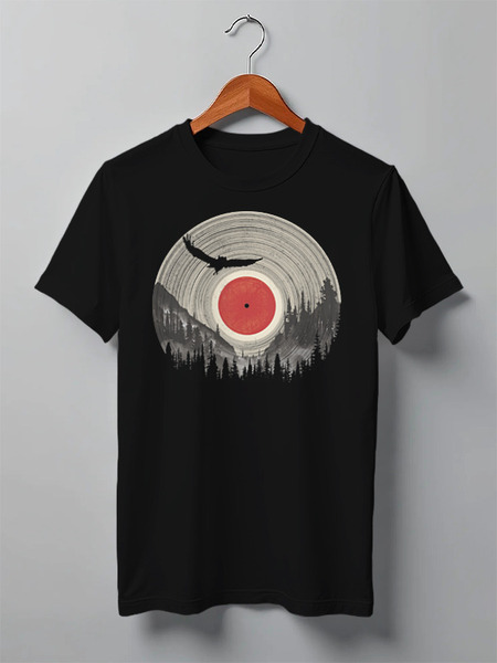 Заказать мужскую футболку в Москве. Футболка классическая Forest Silence Vinyl от oneredfoxstore@gmail.com - готовые дизайны и нанесение принтов.