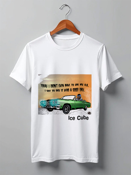 Заказать мужскую футболку в Москве. Футболка классическая Ice Cube от Fedor - готовые дизайны и нанесение принтов.
