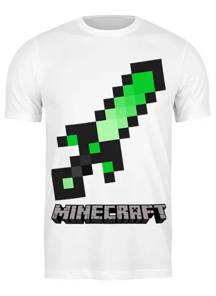 Заказать мужскую футболку в Москве. Футболка классическая MINECRAFT от weeert - готовые дизайны и нанесение принтов.