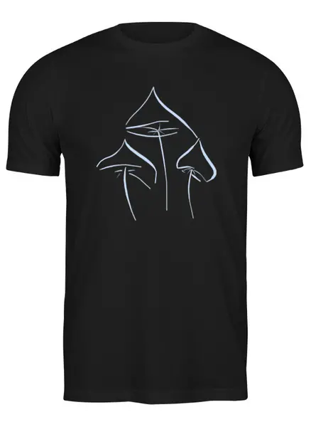 Заказать мужскую футболку в Москве. Футболка классическая Mushrooms от oneredfoxstore@gmail.com - готовые дизайны и нанесение принтов.