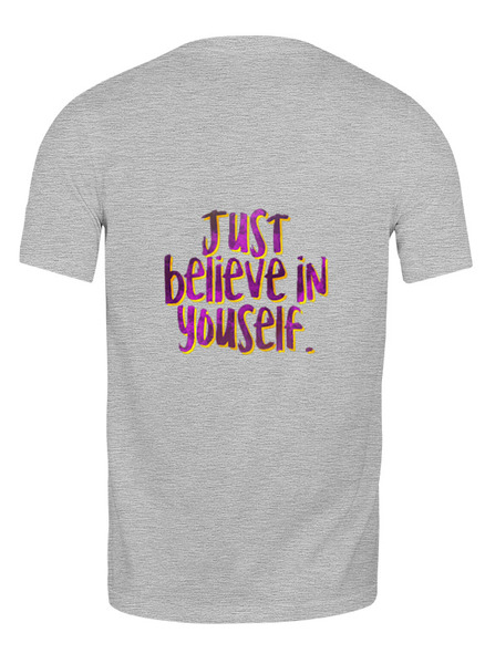 Заказать мужскую футболку в Москве. Футболка классическая Just believe in yourself от Andy Quarry - готовые дизайны и нанесение принтов.