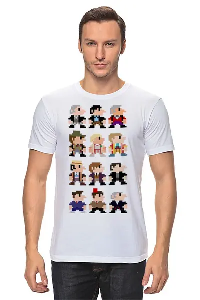 Заказать мужскую футболку в Москве. Футболка классическая Доктор Кто (8-bit) от printik - готовые дизайны и нанесение принтов.
