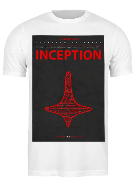 Заказать мужскую футболку в Москве. Футболка классическая Начало / Inception от kino.printio.ru - готовые дизайны и нанесение принтов.